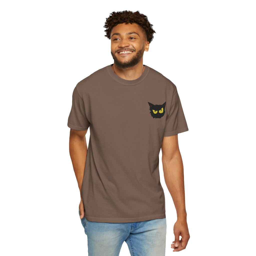 Black Cat Face Bad Kitty T-shirt | Graphic Tee, Retro Illustration