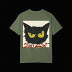 Black Cat Face Bad Kitty T-shirt | Graphic Tee, Retro Illustration