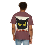Black Cat Face Bad Kitty T-shirt | Graphic Tee, Retro Illustration