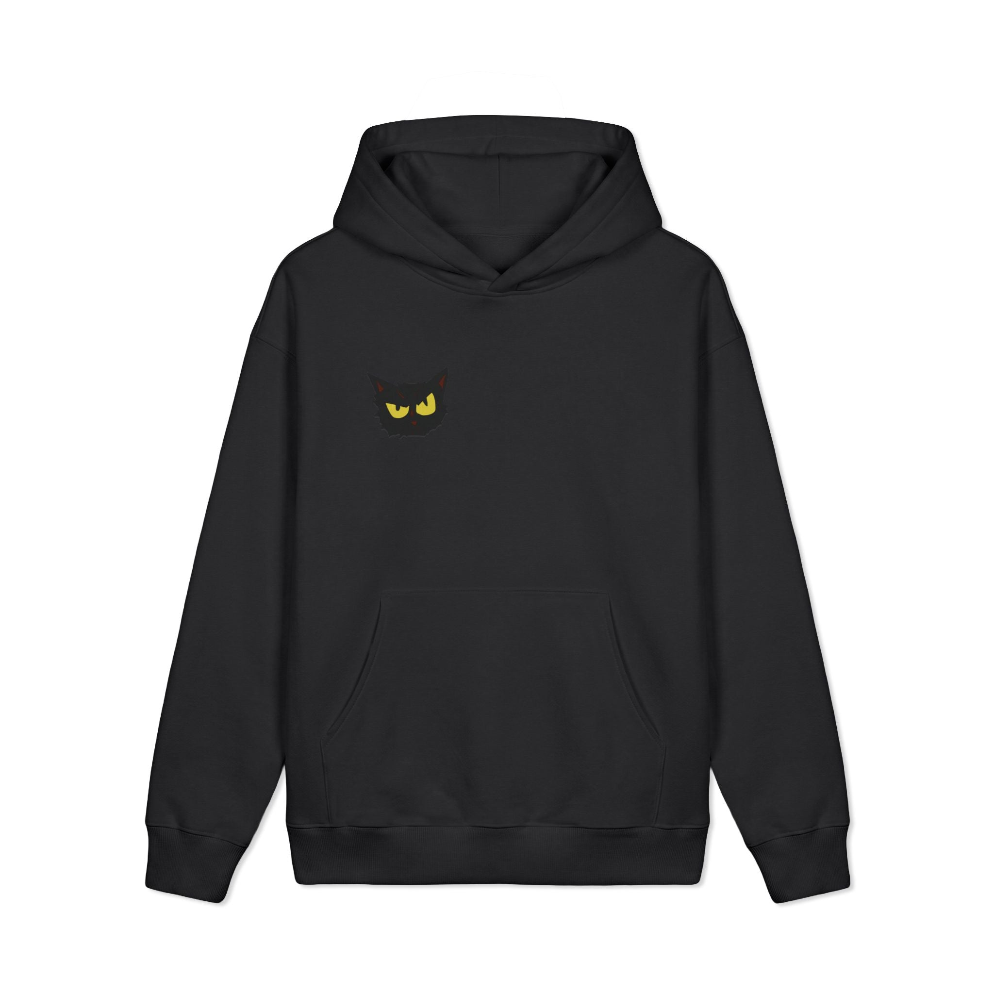 Bad Cat Hoodie — Graphic Black Cat Face Pullover