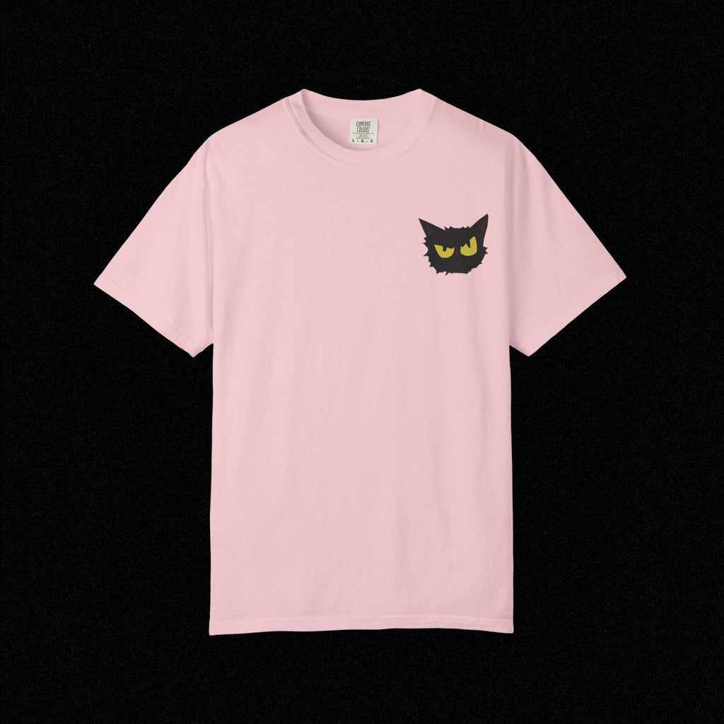 Black Cat Face Bad Kitty T-shirt | Graphic Tee, Retro Illustration
