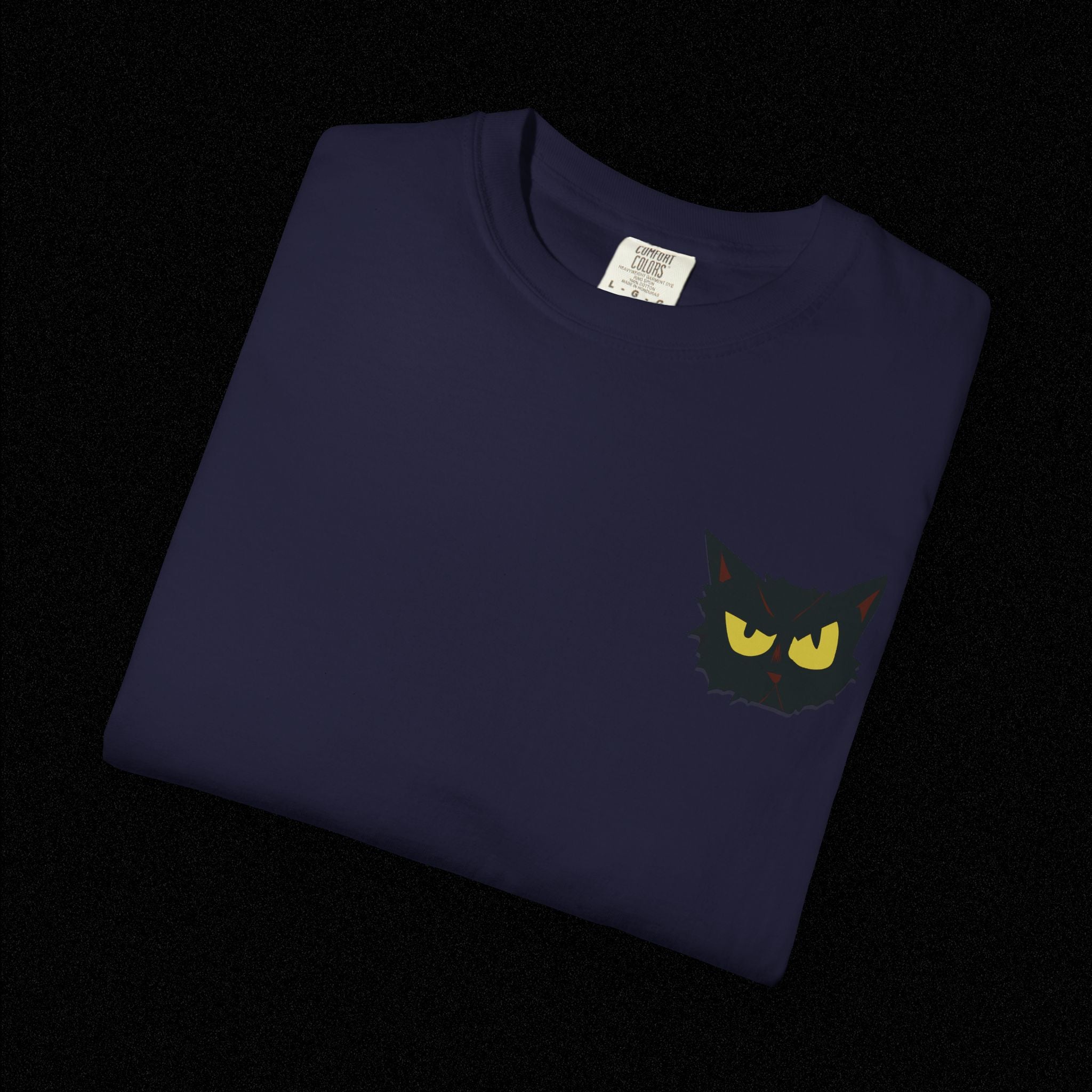 Black Cat Face Bad Kitty T-shirt | Graphic Tee, Retro Illustration