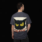 Black Cat Face Bad Kitty T-shirt | Graphic Tee, Retro Illustration
