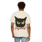 Black Cat Face Bad Kitty T-shirt | Graphic Tee, Retro Illustration