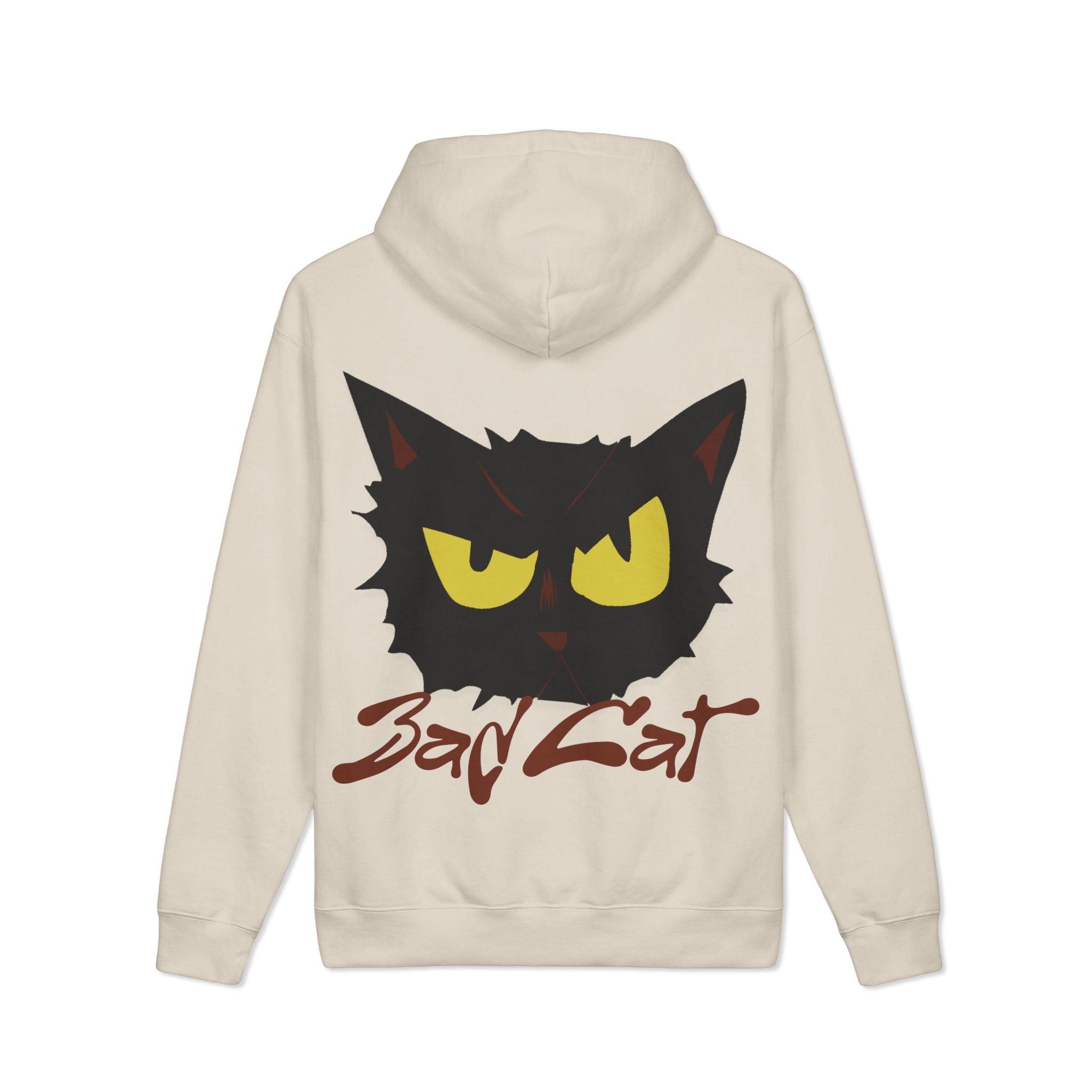 Bad Cat Hoodie — Graphic Black Cat Face Pullover