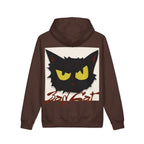 Bad Cat Hoodie — Graphic Black Cat Face Pullover