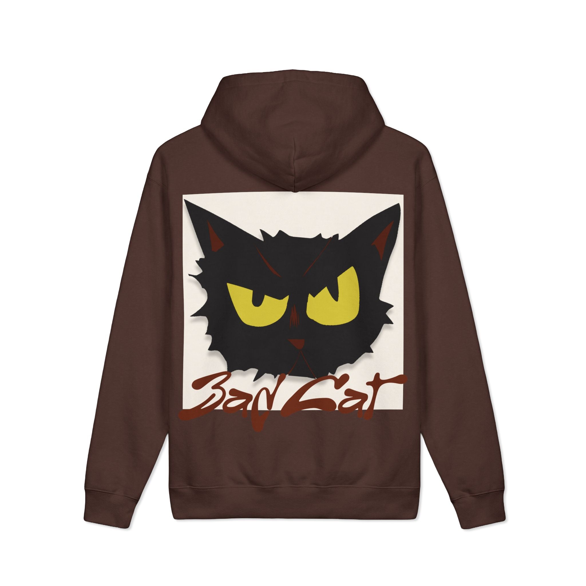 Bad Cat Hoodie — Graphic Black Cat Face Pullover