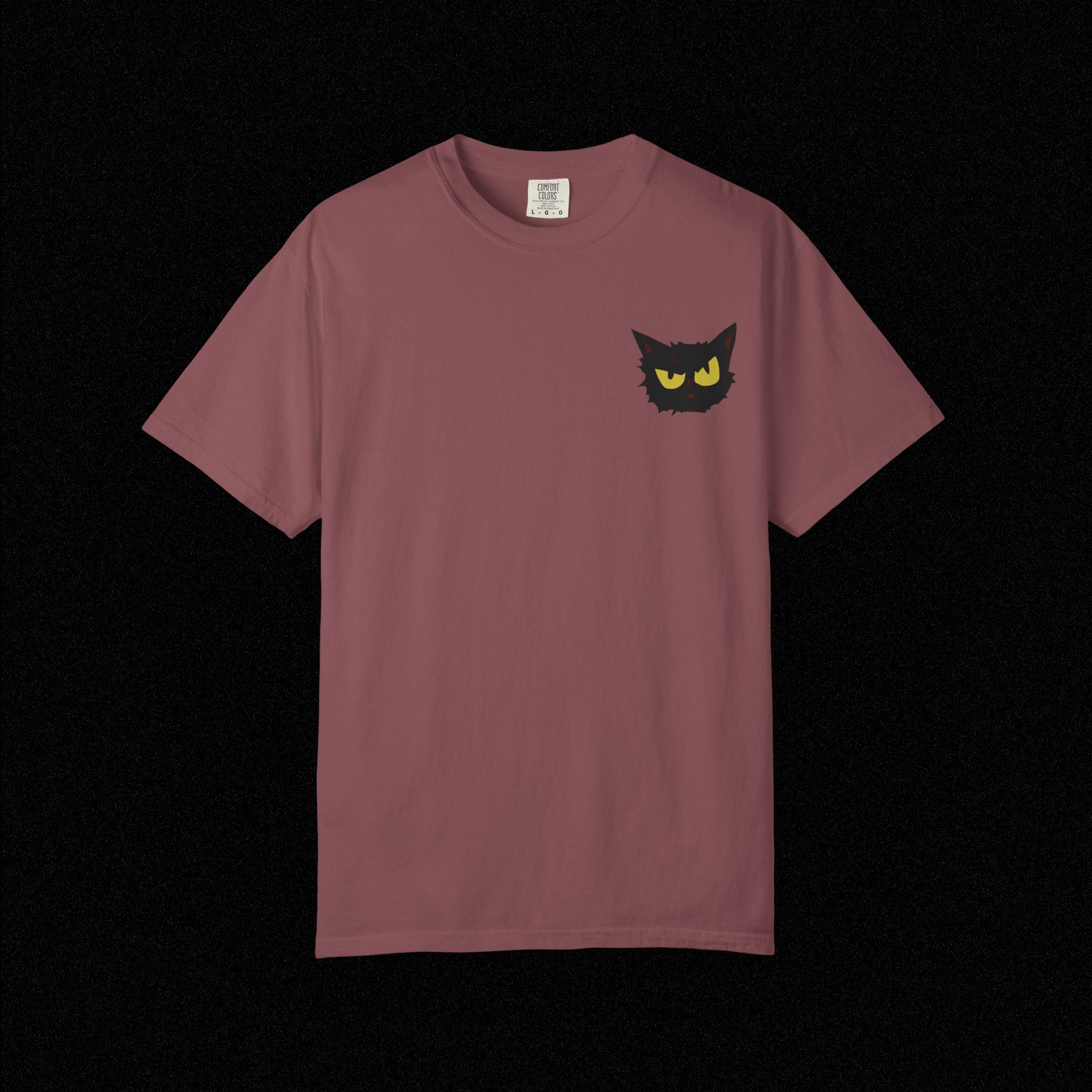 Black Cat Face Bad Kitty T-shirt | Graphic Tee, Retro Illustration