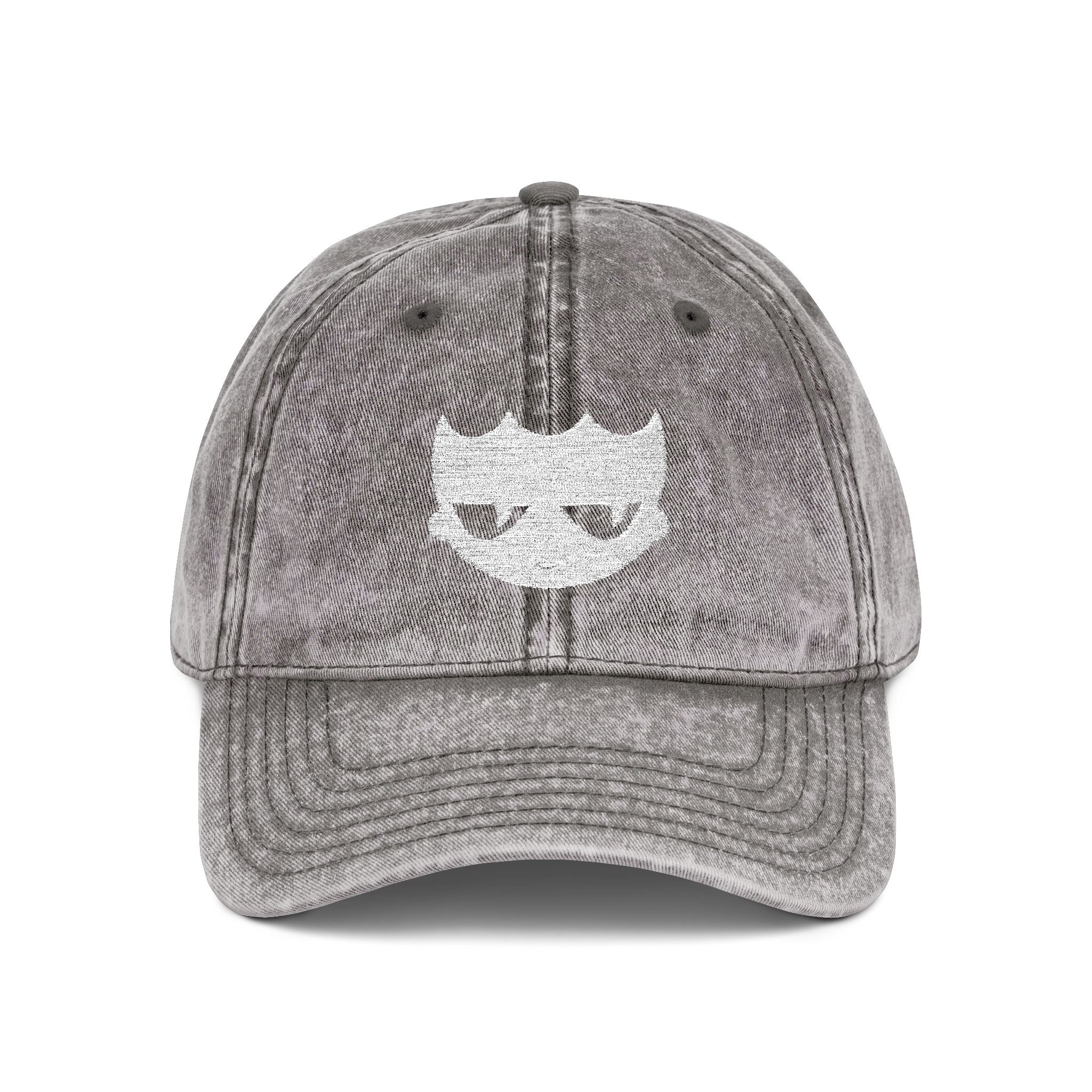 Vintage Washed Baseball Cap — Embroidered Distressed Logo