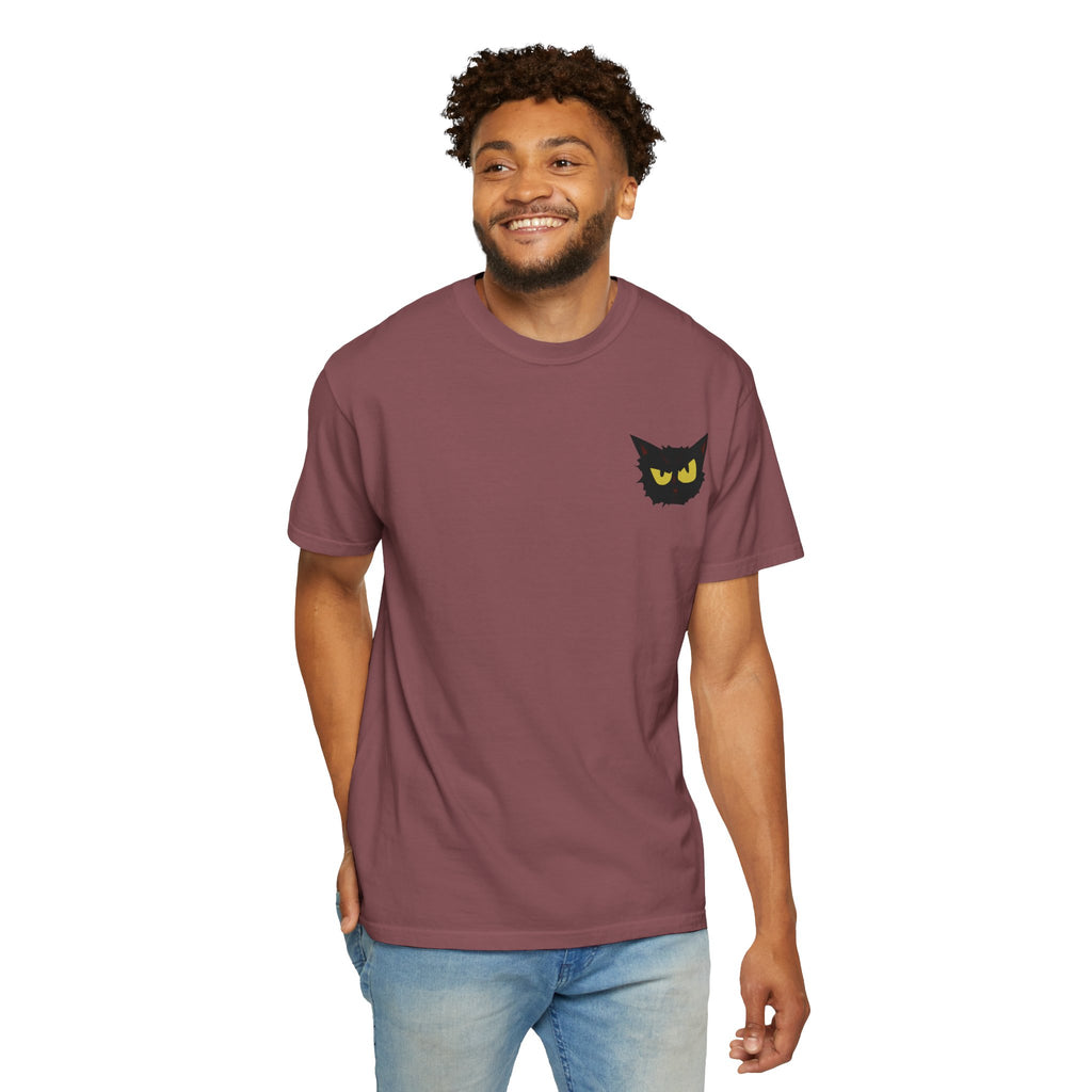 Black Cat Face Bad Kitty T-shirt | Graphic Tee, Retro Illustration
