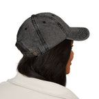Vintage Washed Baseball Cap — Embroidered Distressed Logo