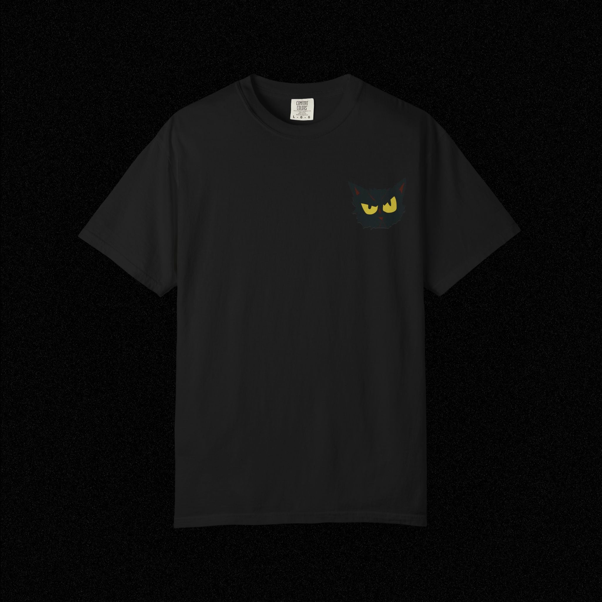 Black Cat Face Bad Kitty T-shirt | Graphic Tee, Retro Illustration