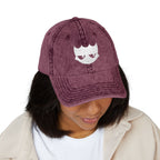 Vintage Washed Baseball Cap — Embroidered Distressed Logo