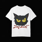 Black Cat Face Bad Kitty T-shirt | Graphic Tee, Retro Illustration