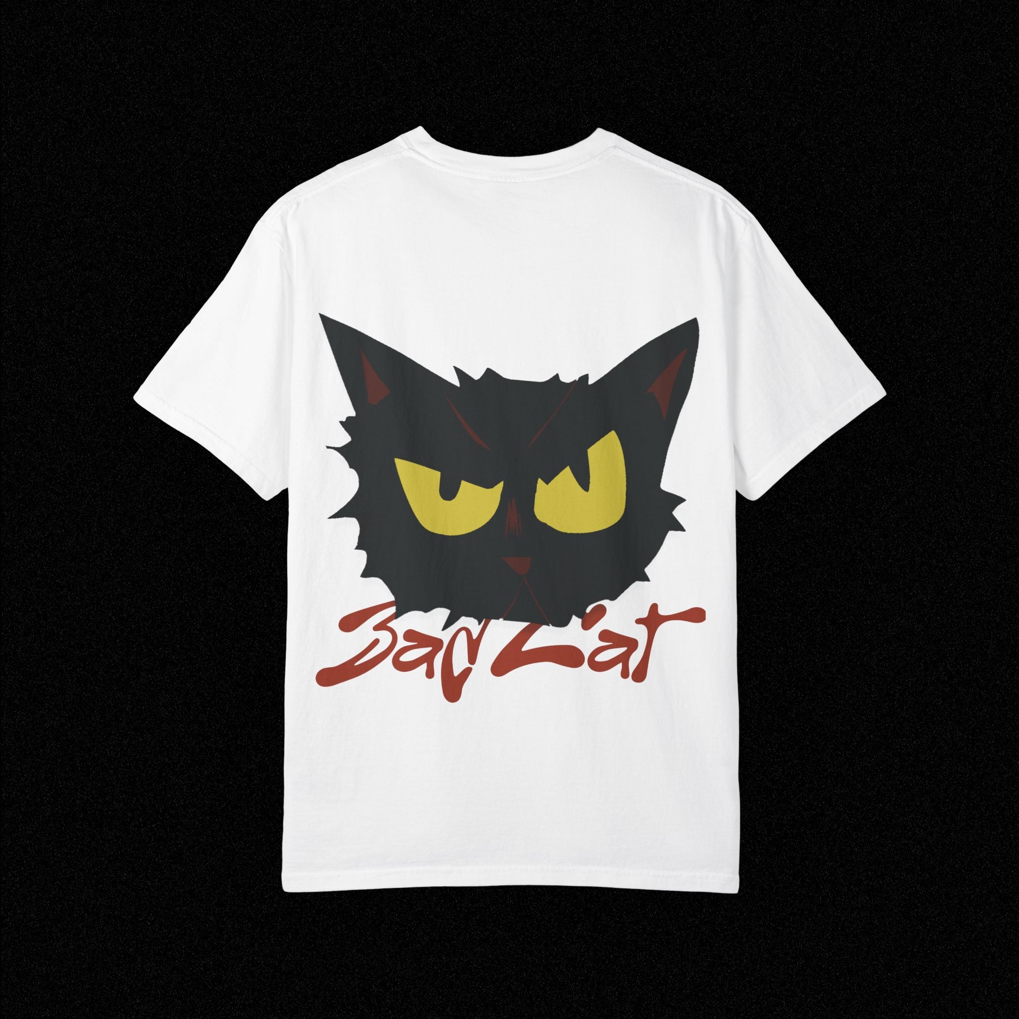 Black Cat Face Bad Kitty T-shirt | Graphic Tee, Retro Illustration
