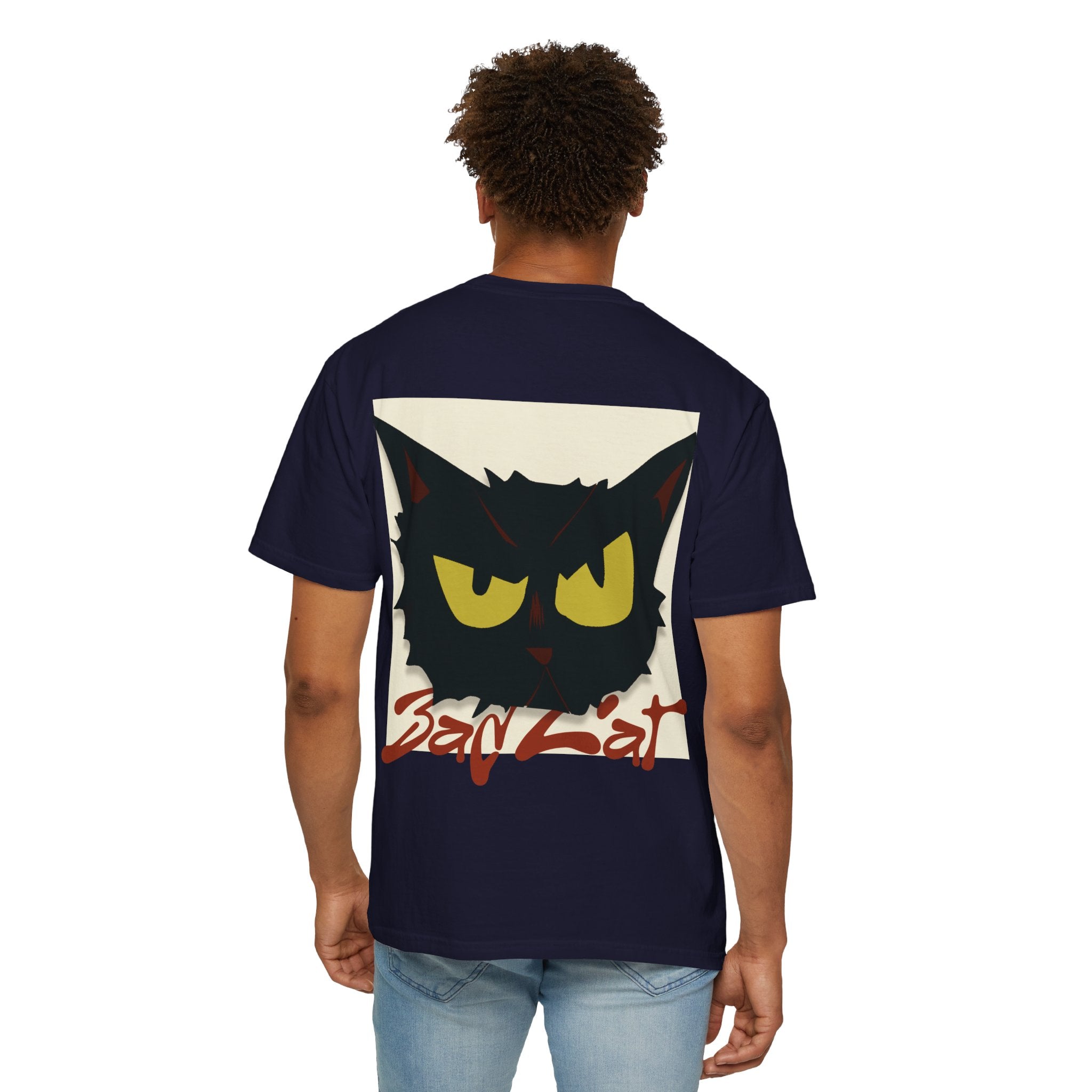 Black Cat Face Bad Kitty T-shirt | Graphic Tee, Retro Illustration