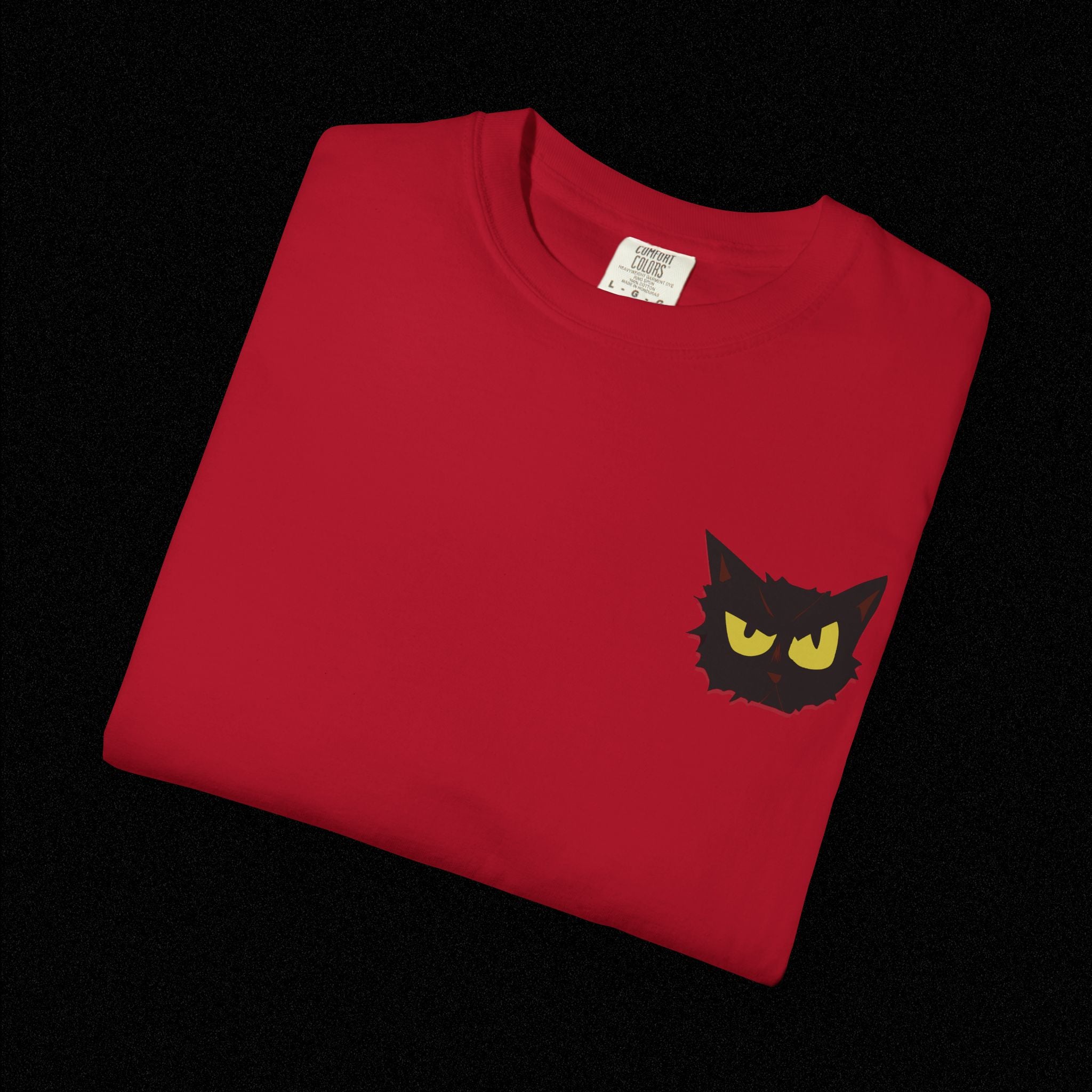 Black Cat Face Bad Kitty T-shirt | Graphic Tee, Retro Illustration