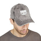 Vintage Washed Baseball Cap — Embroidered Distressed Logo