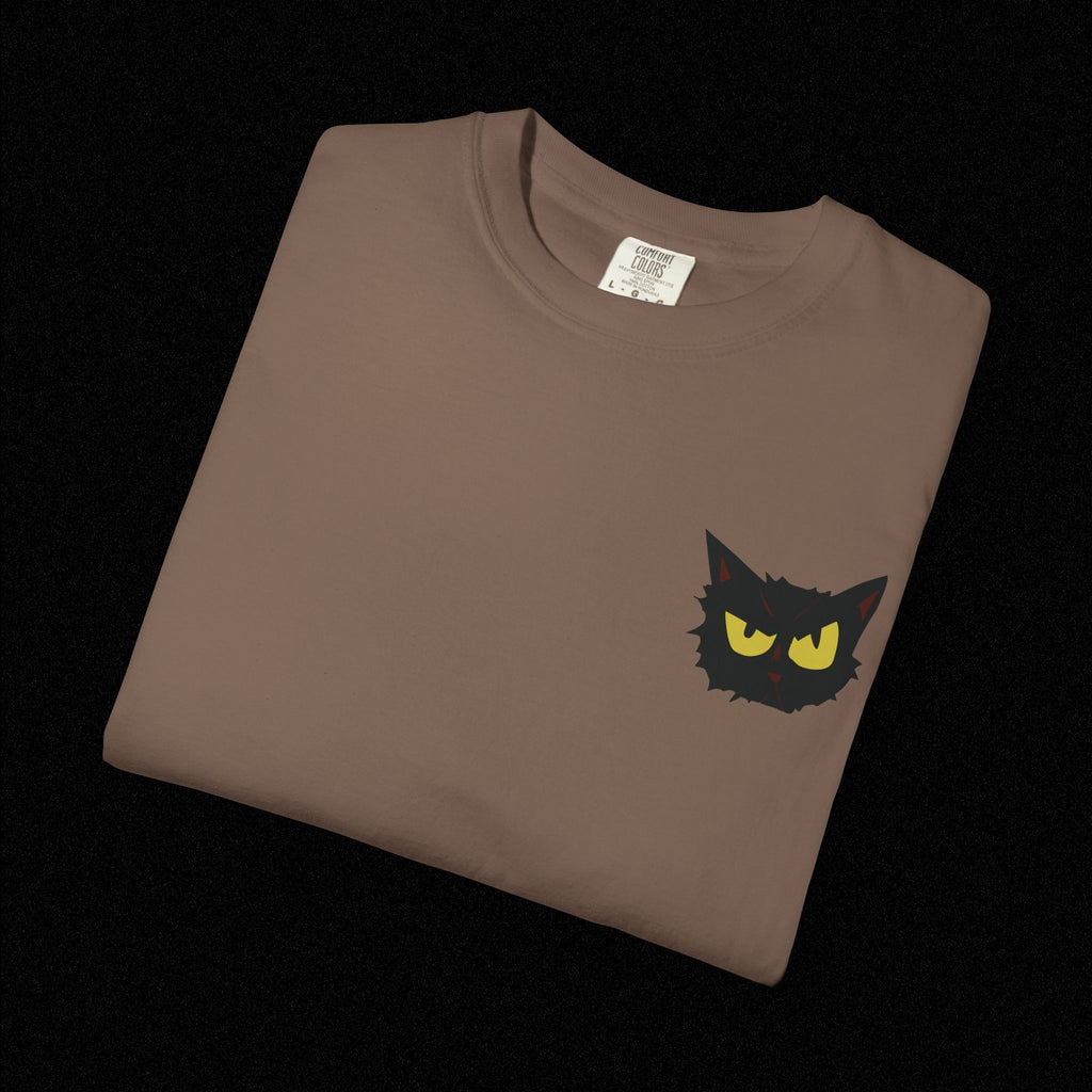 Black Cat Face Bad Kitty T-shirt | Graphic Tee, Retro Illustration
