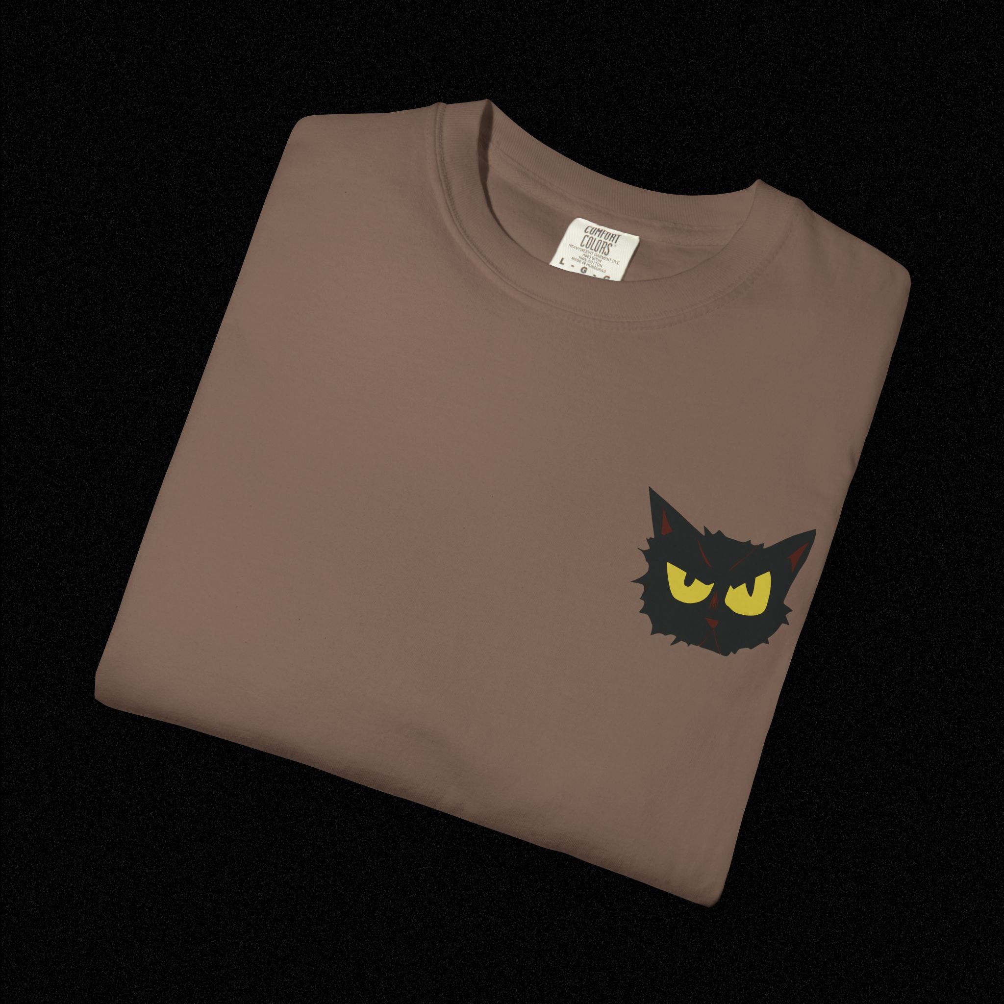 Black Cat Face Bad Kitty T-shirt | Graphic Tee, Retro Illustration