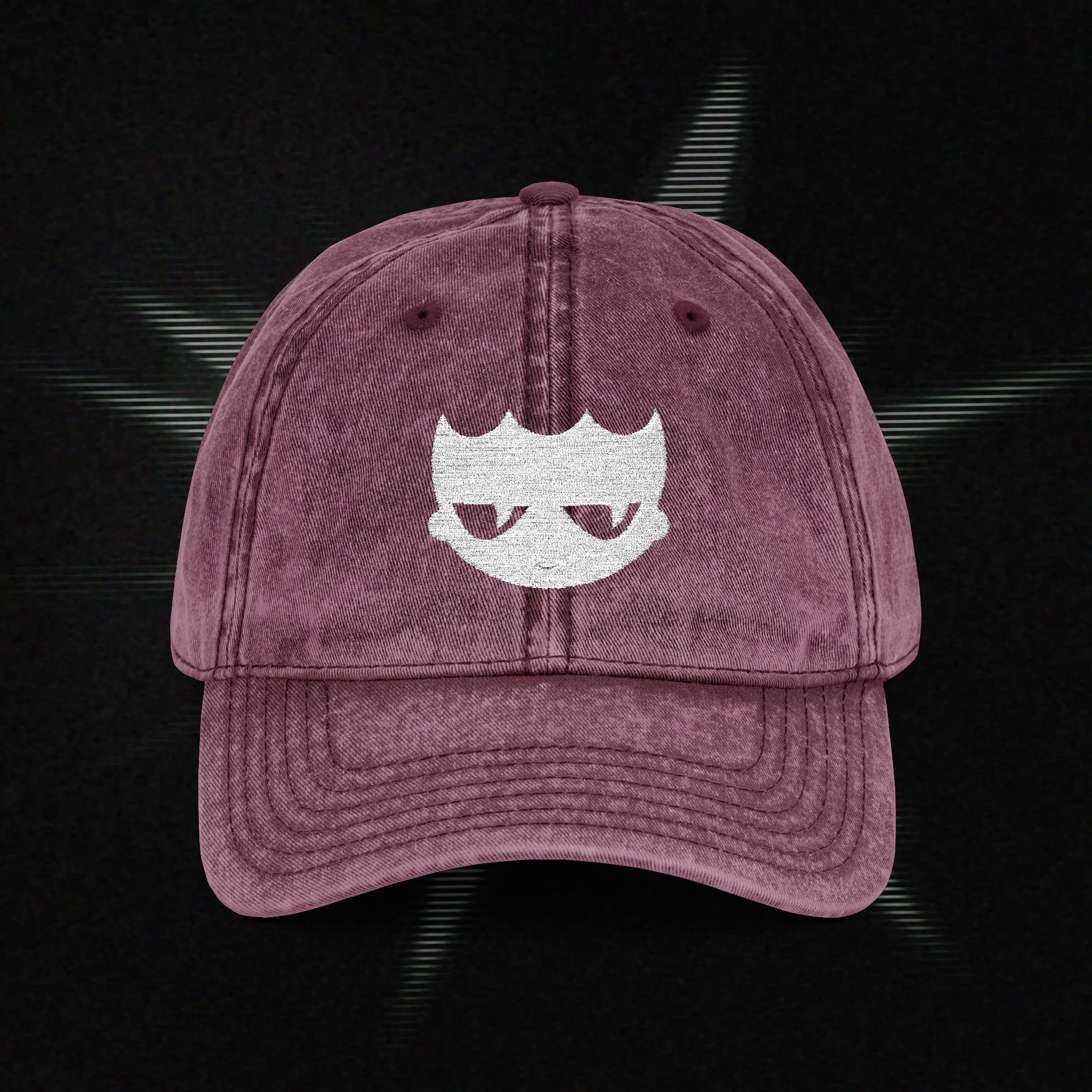 Vintage Washed Baseball Cap — Embroidered Distressed Logo