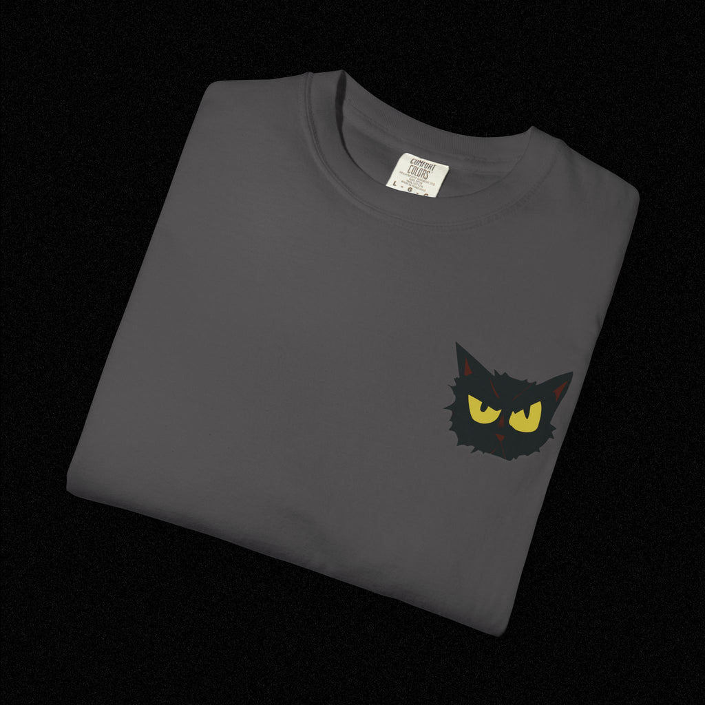 Black Cat Face Bad Kitty T-shirt | Graphic Tee, Retro Illustration