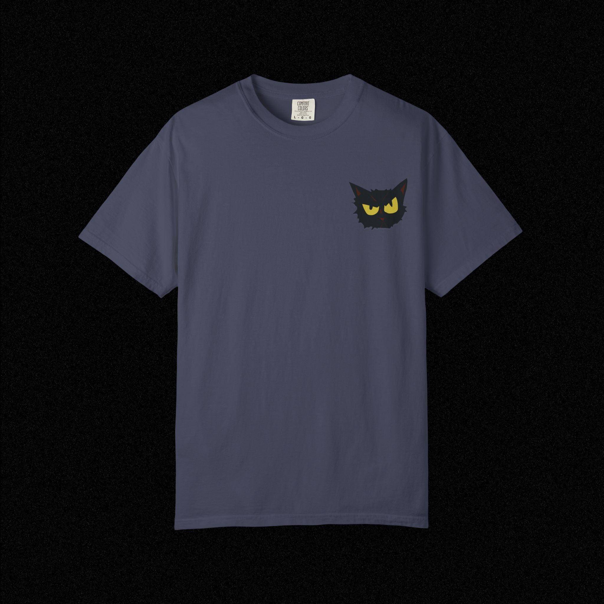 Black Cat Face Bad Kitty T-shirt | Graphic Tee, Retro Illustration