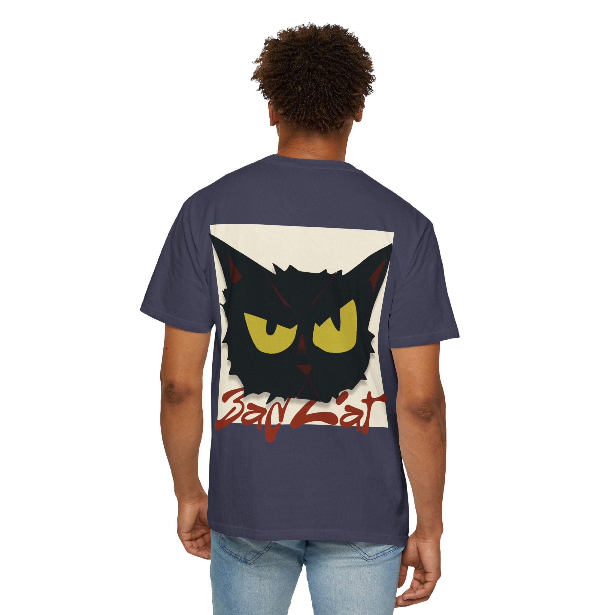 Black Cat Face Bad Kitty T-shirt | Graphic Tee, Retro Illustration