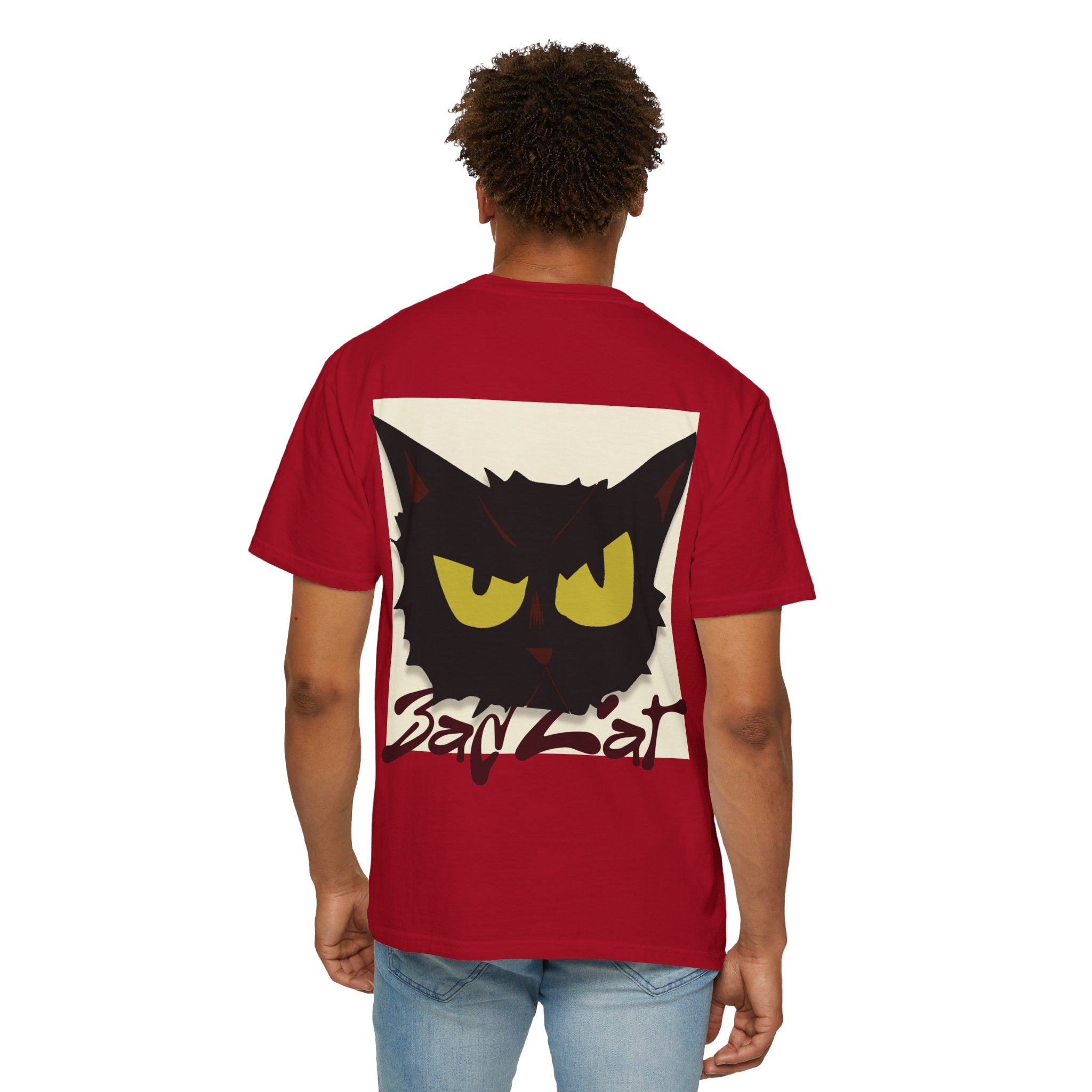 Black Cat Face Bad Kitty T-shirt | Graphic Tee, Retro Illustration