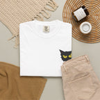 Black Cat Face Bad Kitty T-shirt | Graphic Tee, Retro Illustration