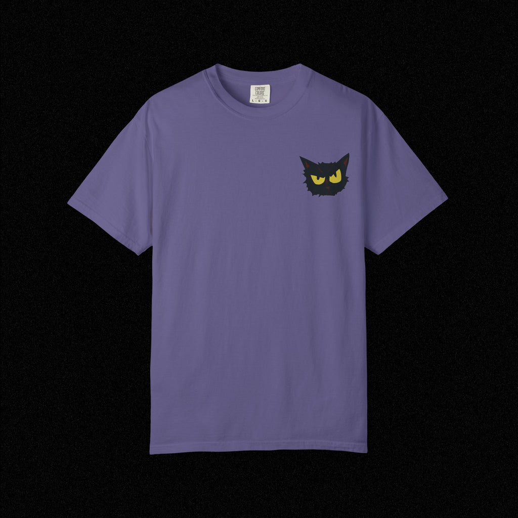 Black Cat Face Bad Kitty T-shirt | Graphic Tee, Retro Illustration