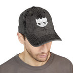 Vintage Washed Baseball Cap — Embroidered Distressed Logo