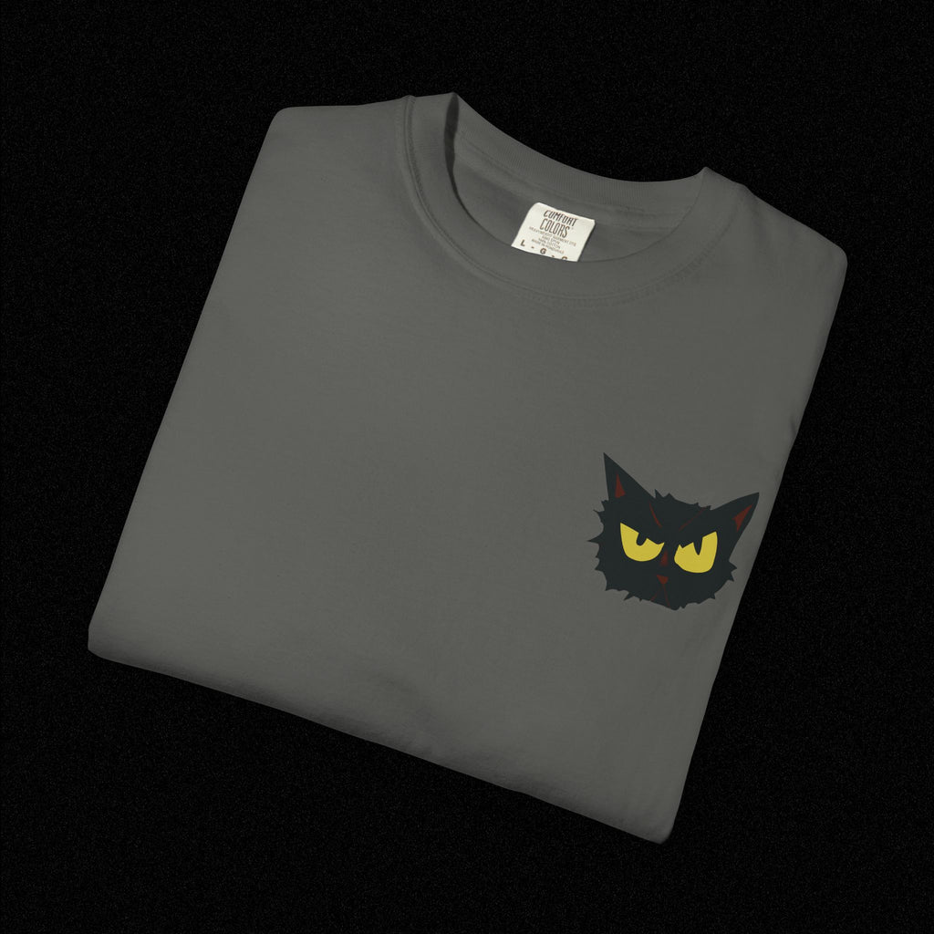 Black Cat Face Bad Kitty T-shirt | Graphic Tee, Retro Illustration