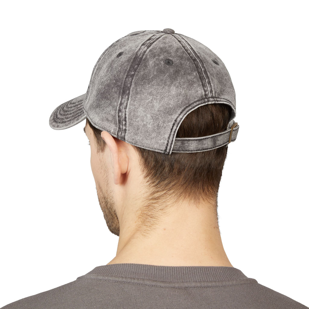 Vintage Washed Baseball Cap — Embroidered Distressed Logo