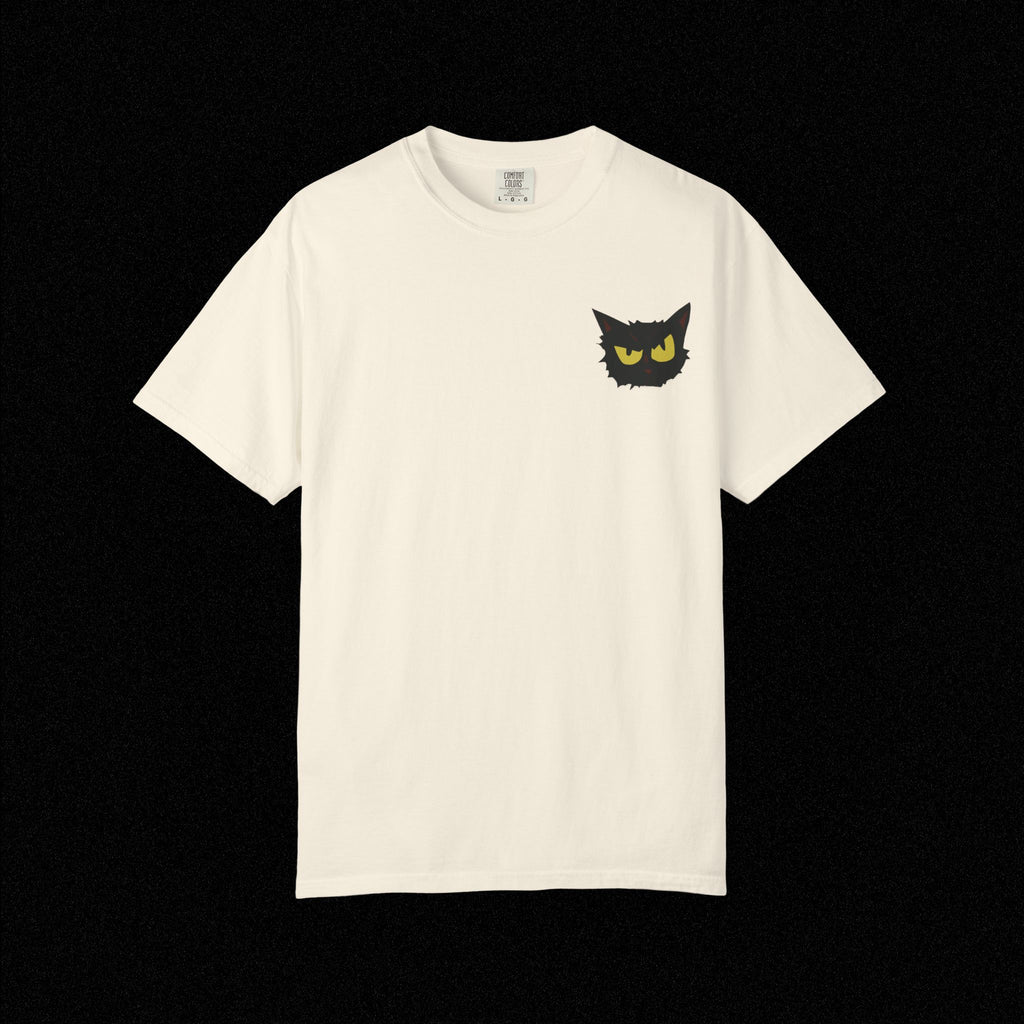 Black Cat Face Bad Kitty T-shirt | Graphic Tee, Retro Illustration