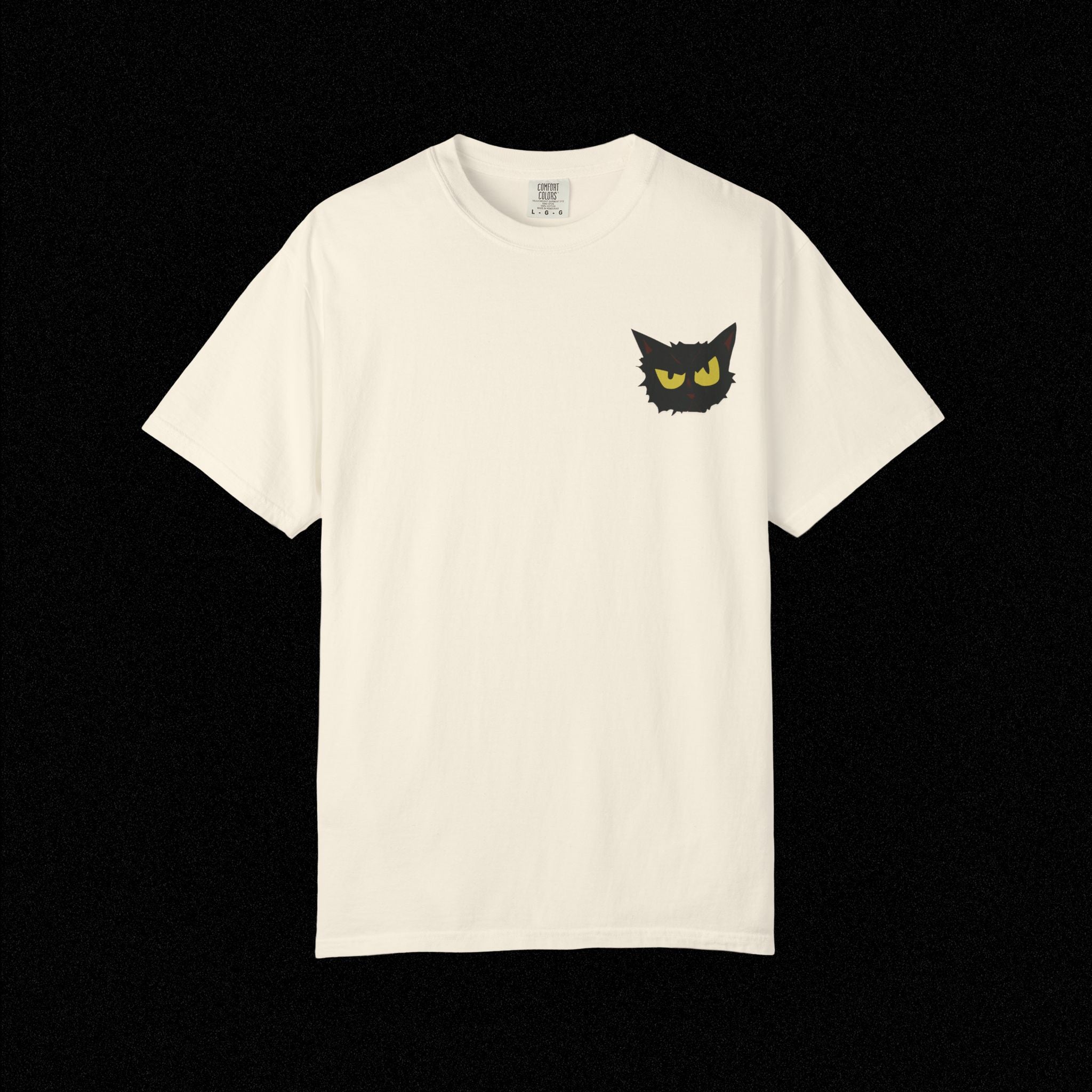 Black Cat Face Bad Kitty T-shirt | Graphic Tee, Retro Illustration