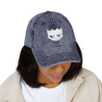 Vintage Washed Baseball Cap — Embroidered Distressed Logo