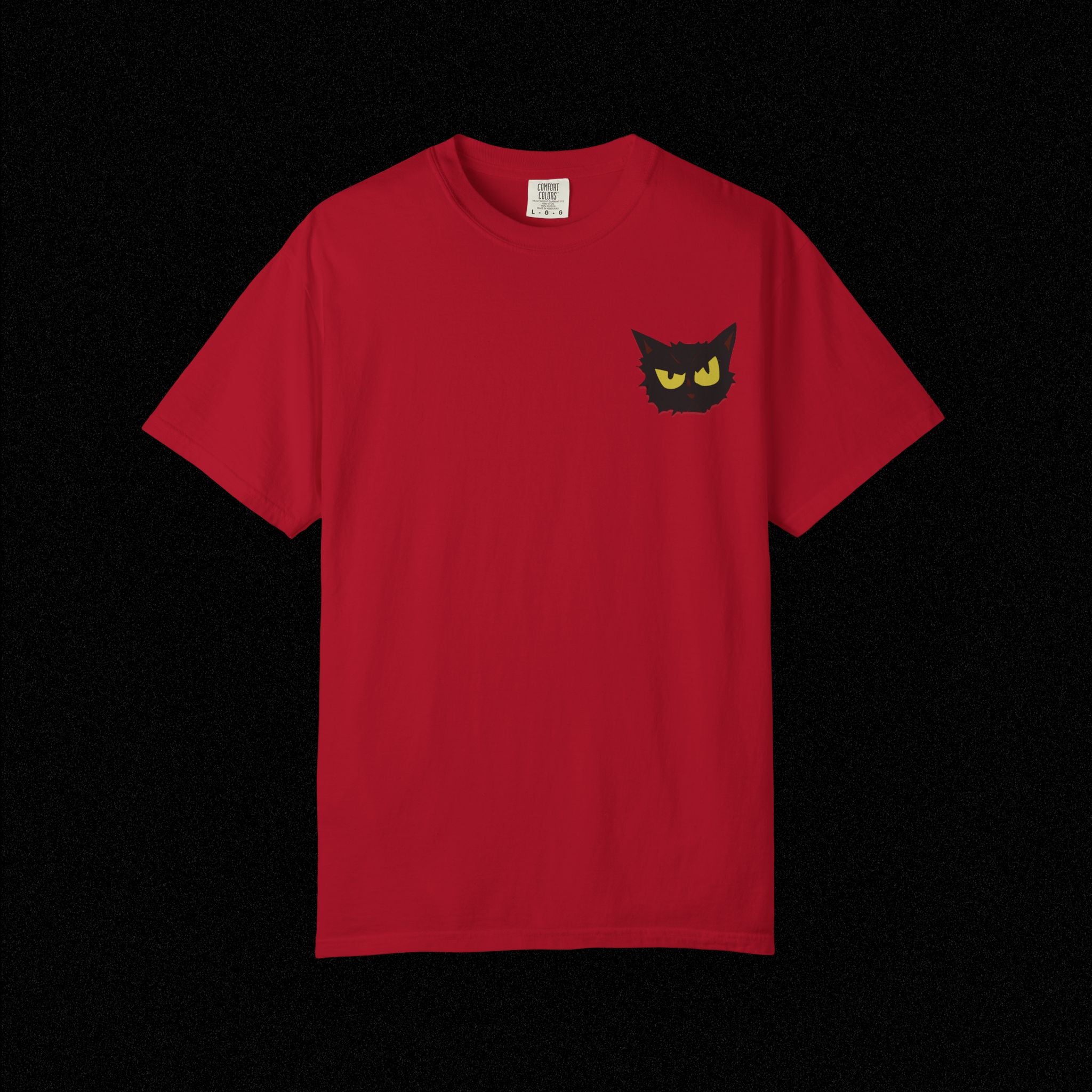 Black Cat Face Bad Kitty T-shirt | Graphic Tee, Retro Illustration