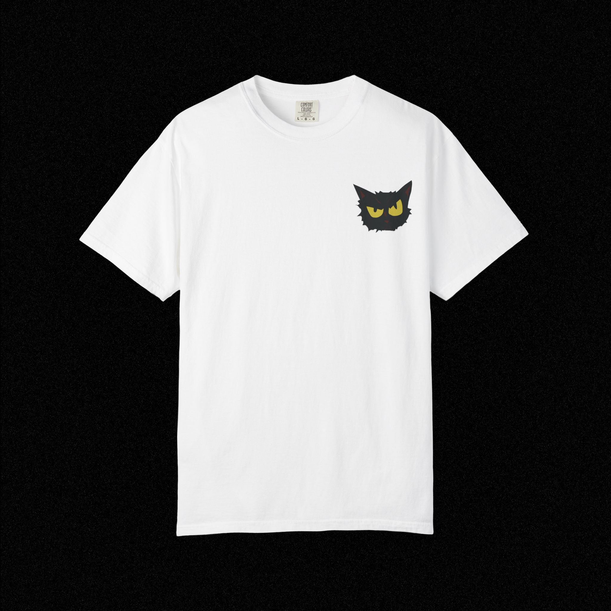 Black Cat Face Bad Kitty T-shirt | Graphic Tee, Retro Illustration