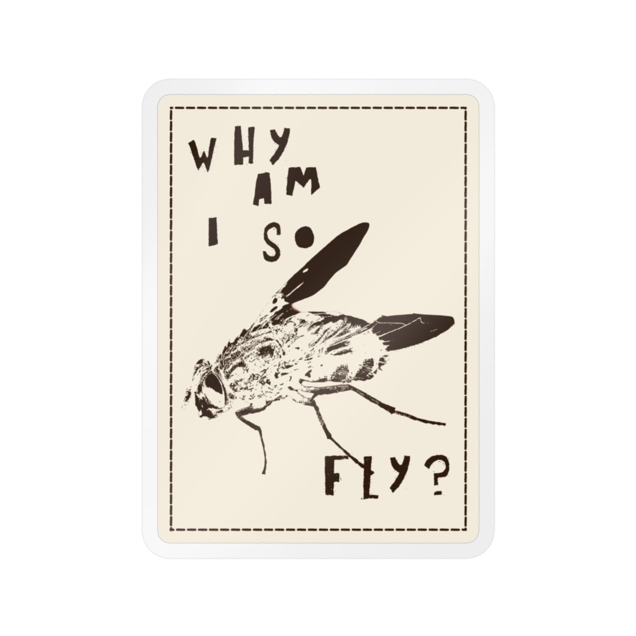 "Why am I so fly?" Sticker
