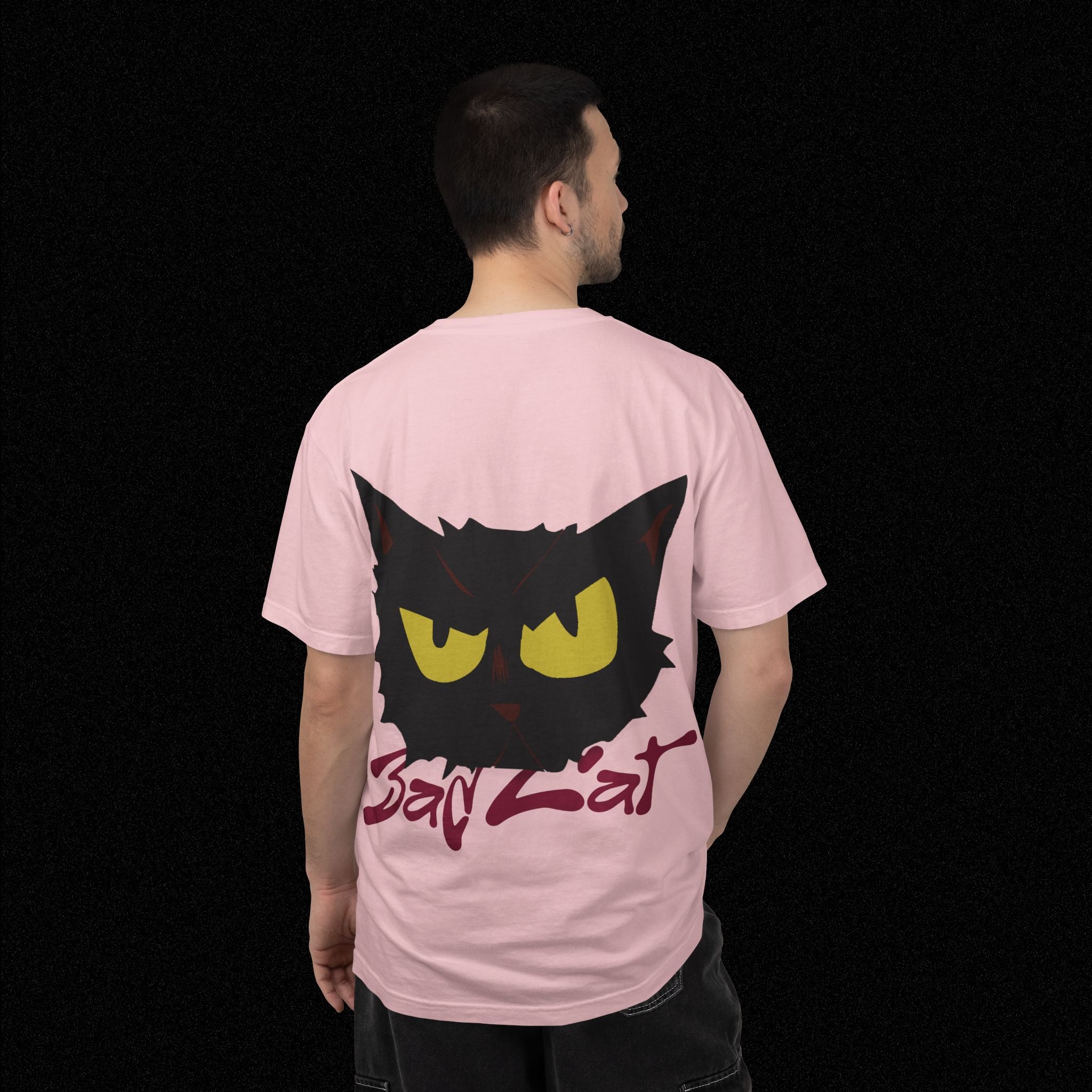 Black Cat Face Bad Kitty T-shirt | Graphic Tee, Retro Illustration