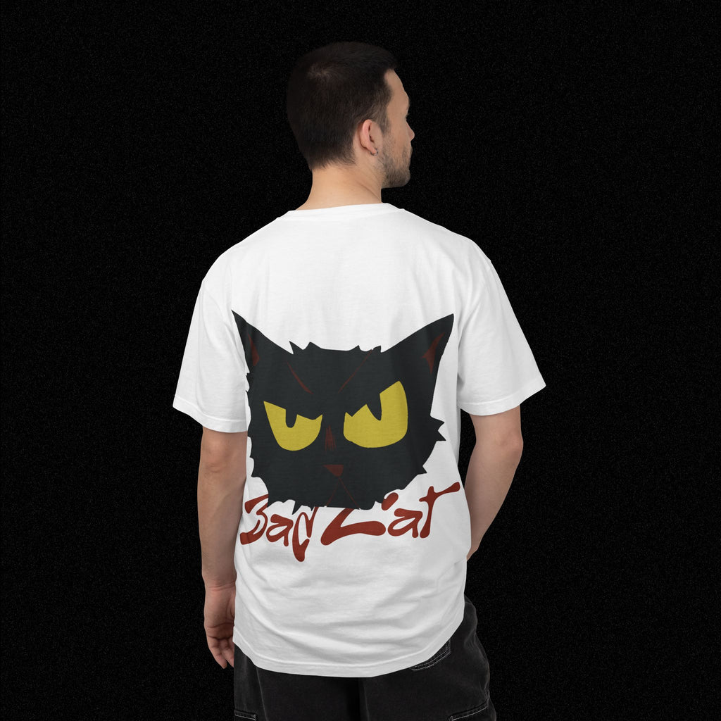 Black Cat Face Bad Kitty T-shirt | Graphic Tee, Retro Illustration