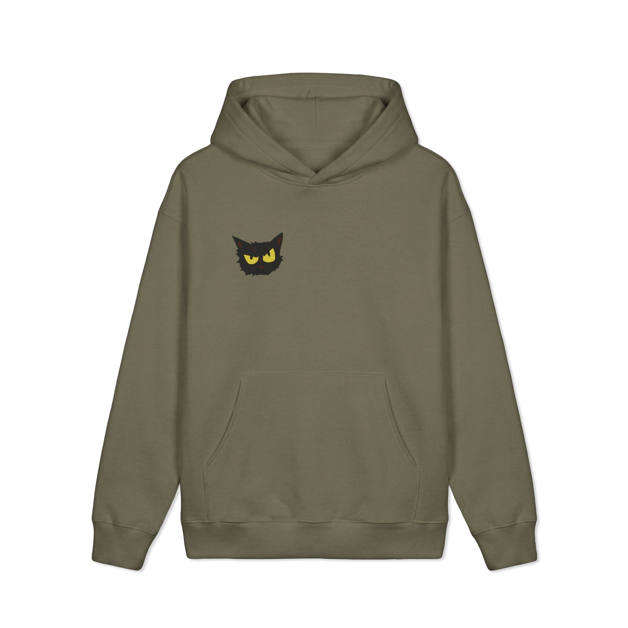 Bad Cat Hoodie — Graphic Black Cat Face Pullover