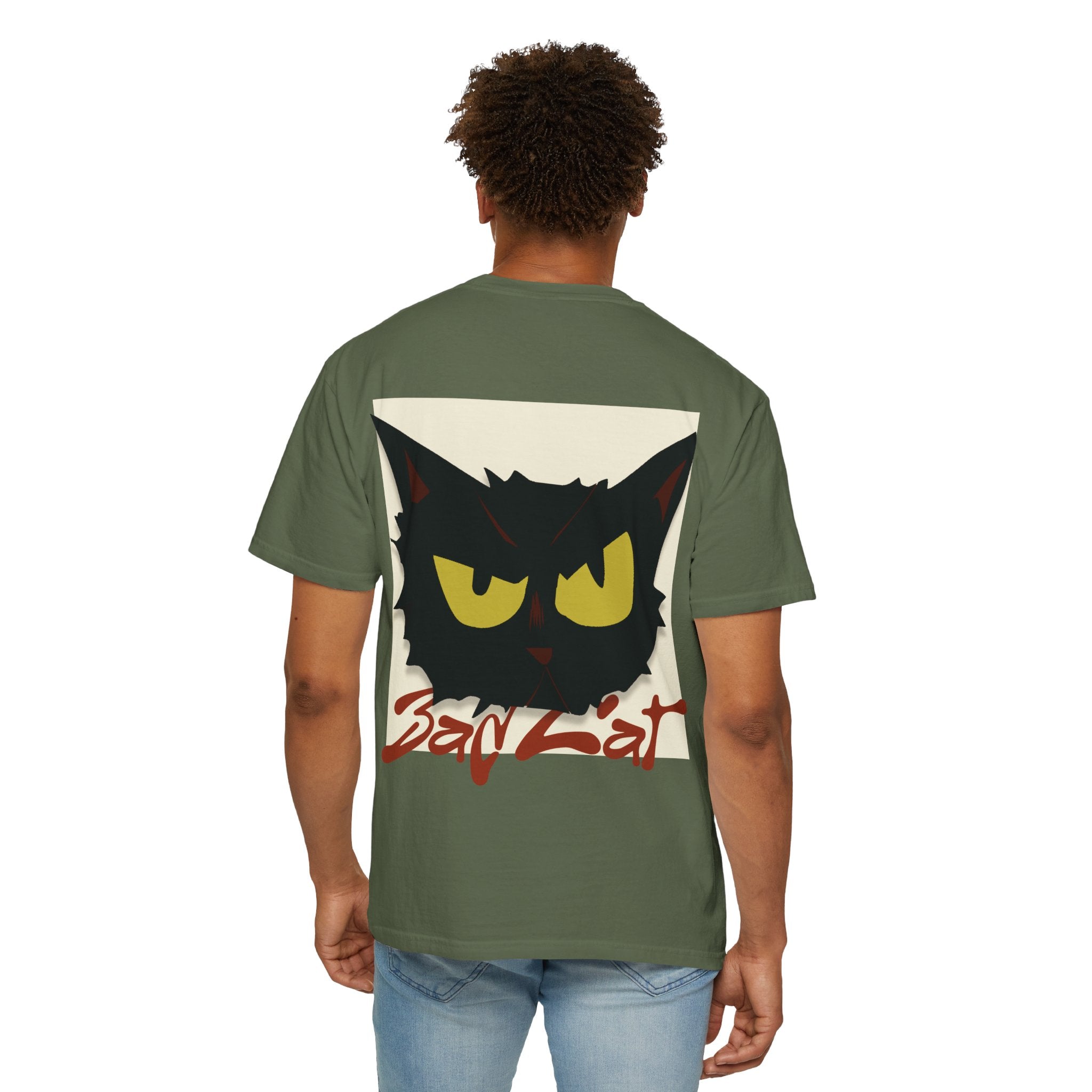 Black Cat Face Bad Kitty T-shirt | Graphic Tee, Retro Illustration