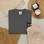 Black Cat Face Bad Kitty T-shirt | Graphic Tee, Retro Illustration