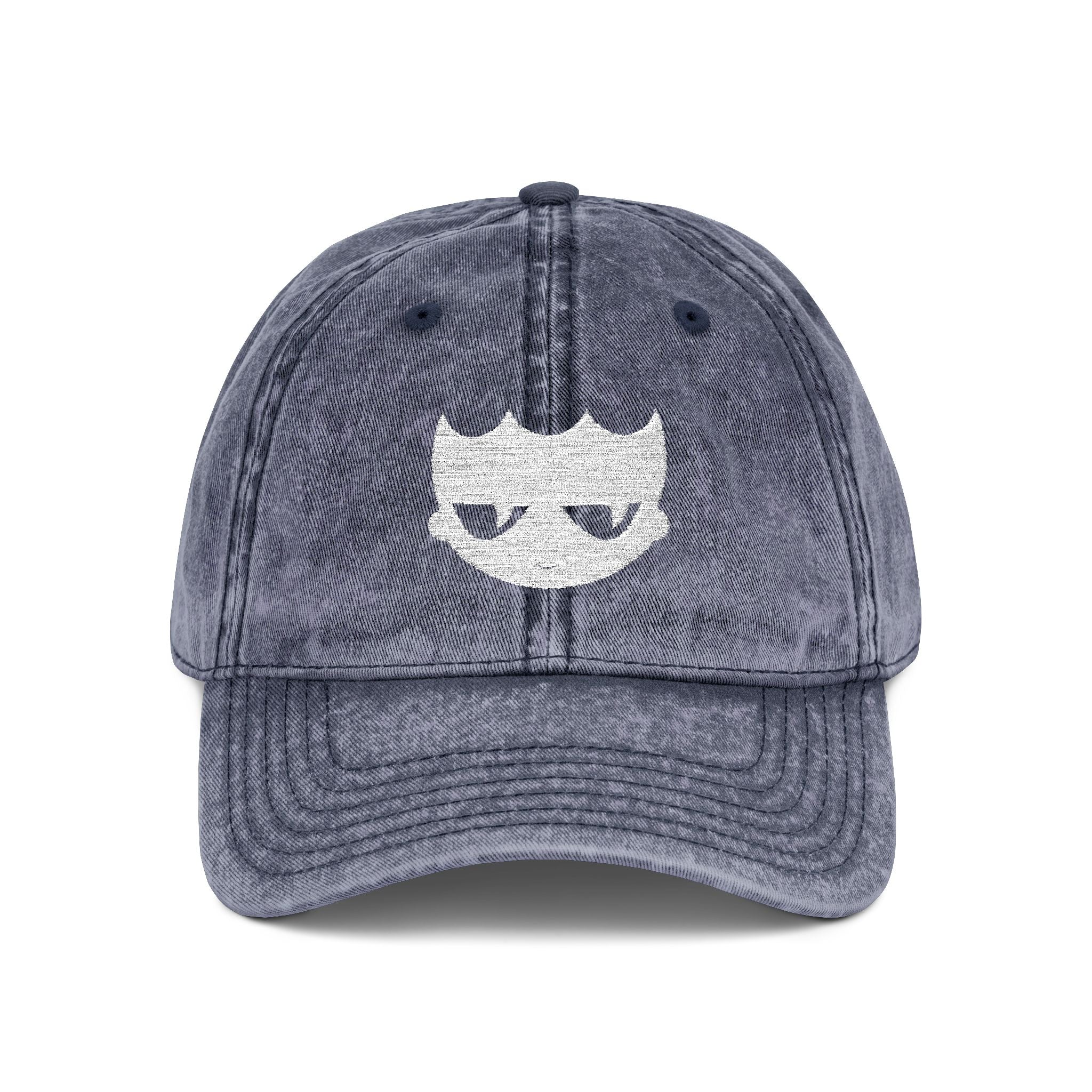 Vintage Washed Baseball Cap — Embroidered Distressed Logo