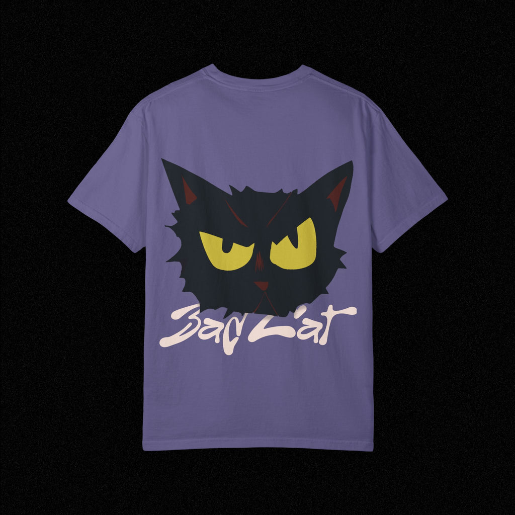 Black Cat Face Bad Kitty T-shirt | Graphic Tee, Retro Illustration