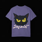 Black Cat Face Bad Kitty T-shirt | Graphic Tee, Retro Illustration