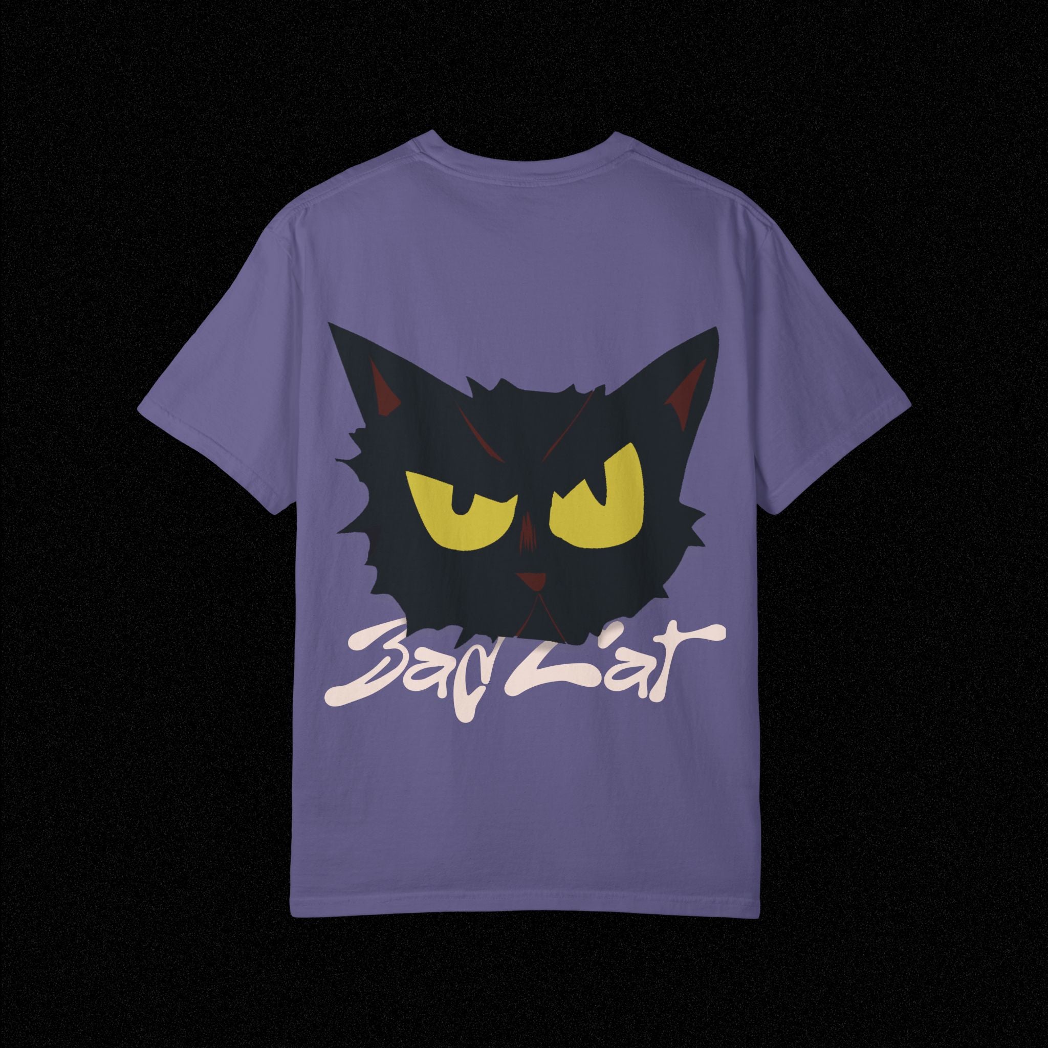 Black Cat Face Bad Kitty T-shirt | Graphic Tee, Retro Illustration