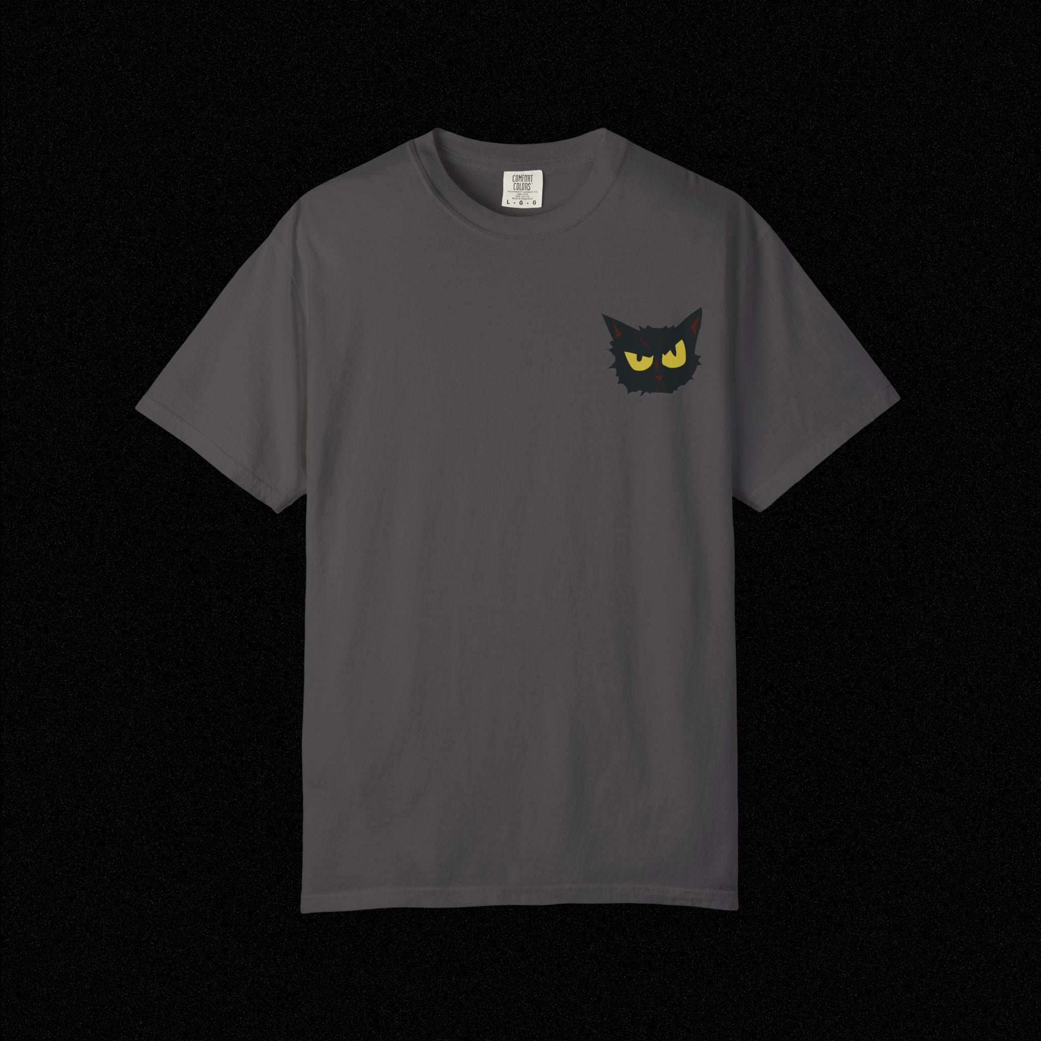 Black Cat Face Bad Kitty T-shirt | Graphic Tee, Retro Illustration